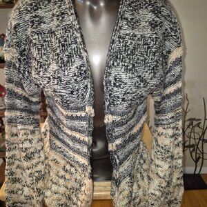 Maurices Women's Blue Gray Peach Open Front Knit Cardigan Size Small